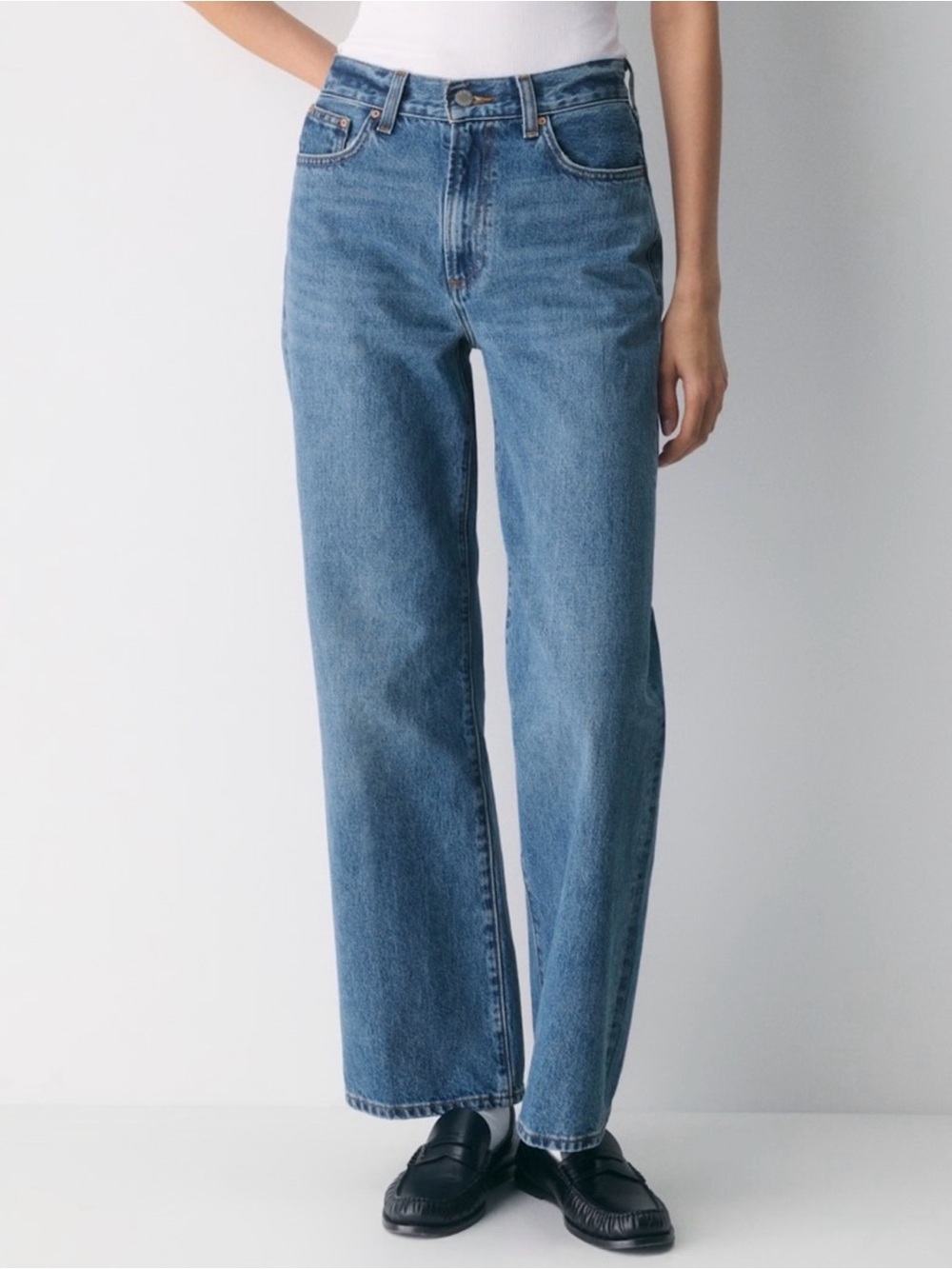 Denim Forum The Farrah Hi-Rise Wide Jean